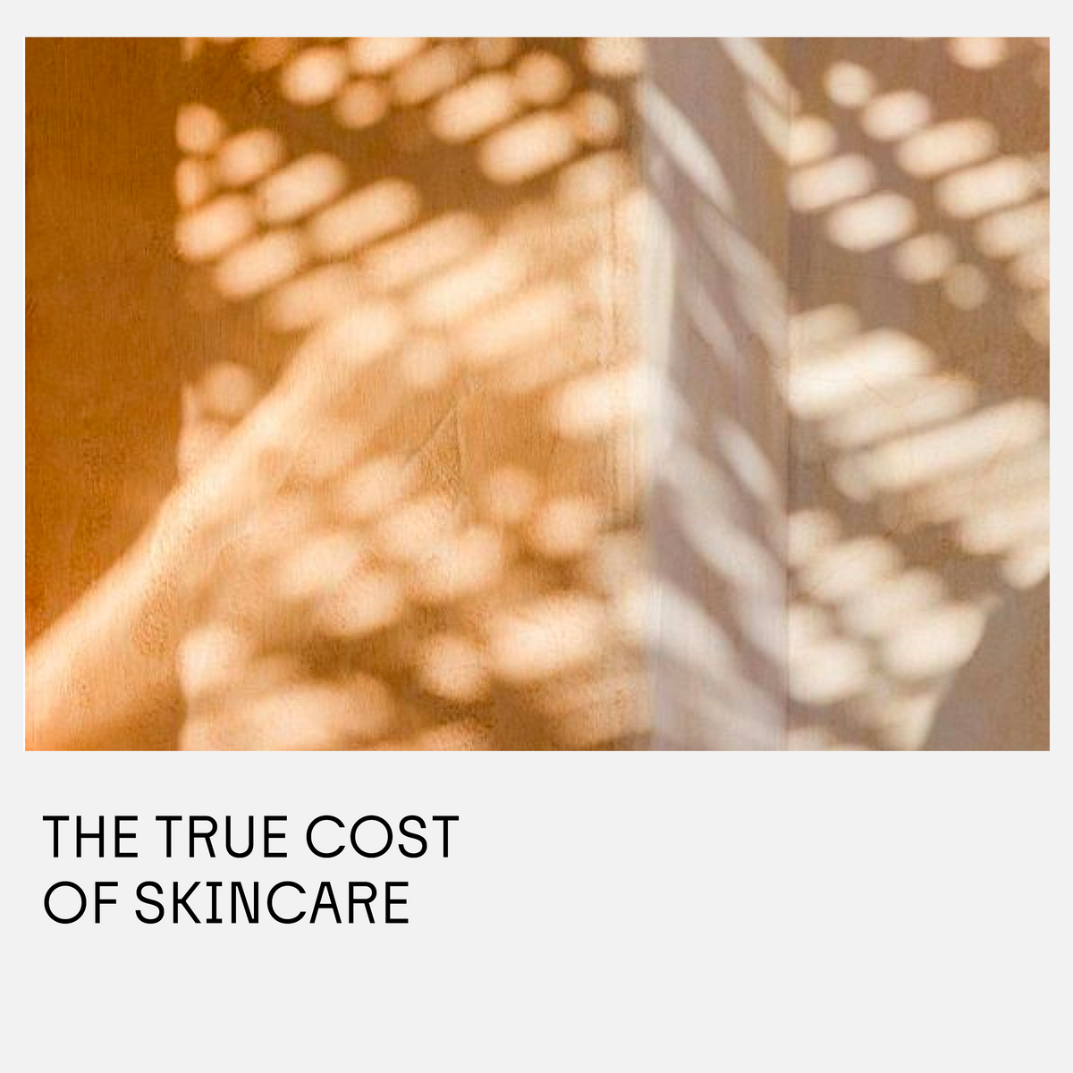 The True Cost of Skincare